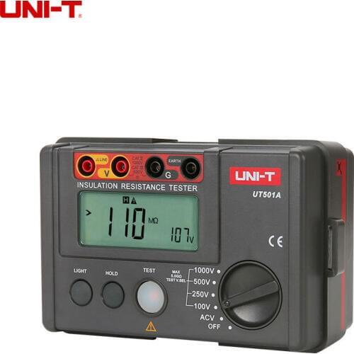 UNI-T UT501A Insulation Resistance Testers Auto Range Lcd backlight High Voltage Indication