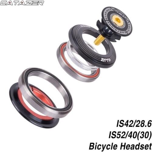 Bicycle Headset 42mm 52mm CNC 1 1/8"-1 1/2" For MTB Bearing Straight And Tapered Tube Fork IS42 IS52 Steer