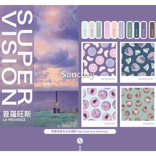 SUPER VISION High Grade Grey Series WaterColor LA PROVENCE, 8ml Tubular 10 Color Set, Professional Acuarelas
