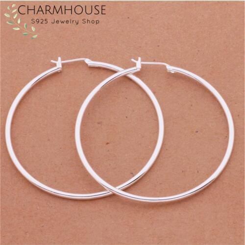 Charmhouse 925 Sterling Silver Earrings For Women Round Circle Hoop Earing Brincos Femme Pendientes Statement Jewelry Wholesale