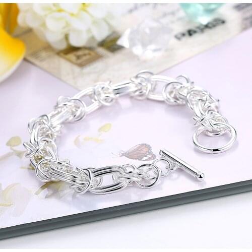 Hot Creative fine circle 25 sterling silver Bracelets for women man charms Wedding party fashion brands Jewelry Holiday gifts