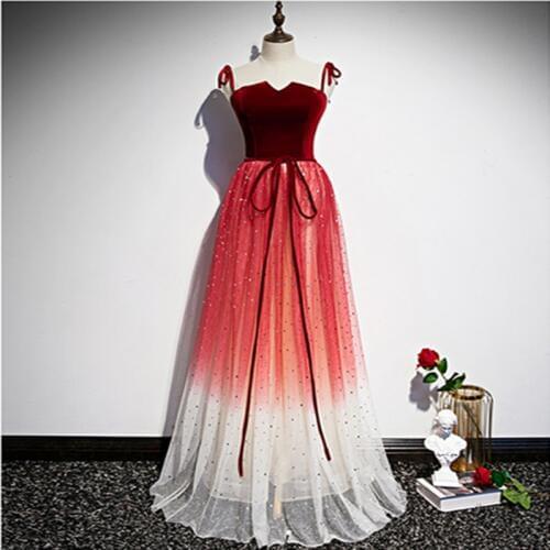 Sexy Burgundy Evening Dresses Long Robe De Soiree Sweetheart Sleeveless Special Occasion Dresses 2020 8New A-line Evening Dress