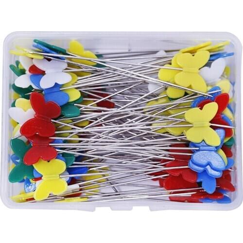 100Pcs/Pack Patchwork Needle Craft Flower Button Head Pins Embroidery Pins for DIY Quilting Tool Sewing Accessories