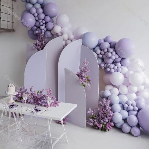 167pcs Doubled Matte Lilac Macaron Purple Balloon Arch Kit Baby Shower Wedding Gender Reveal Decorations Birthday Party Supplies