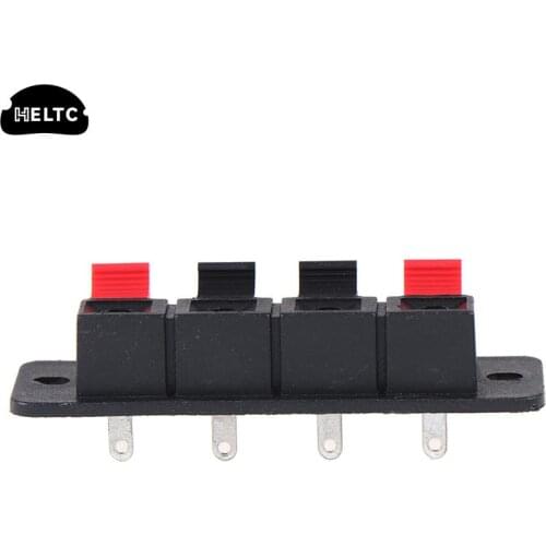 2 Pcs/lot Hot 4 Positions Connector Terminal Push In Jack Spring Load Audio Speaker Terminals Breadboard Clip