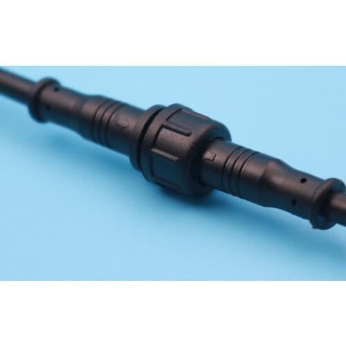 5Pairs 2Pin IP65 Waterproof Connector 0.3mm Male & Female Black Cable 22AWG Home Improvement Accessories New