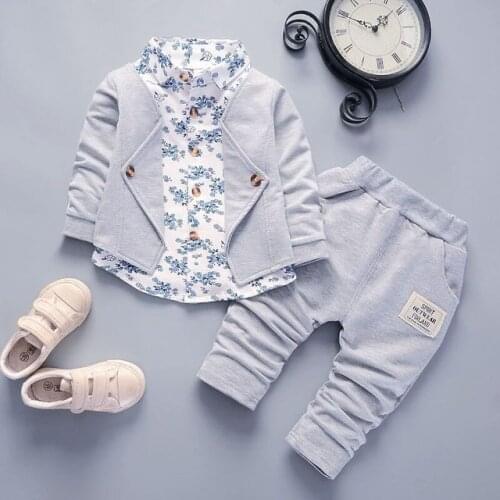 BibiCola kids outfits spring autumn baby boys clothing sets children T shirts + pants boys cardigan suit kids Tracksuit set