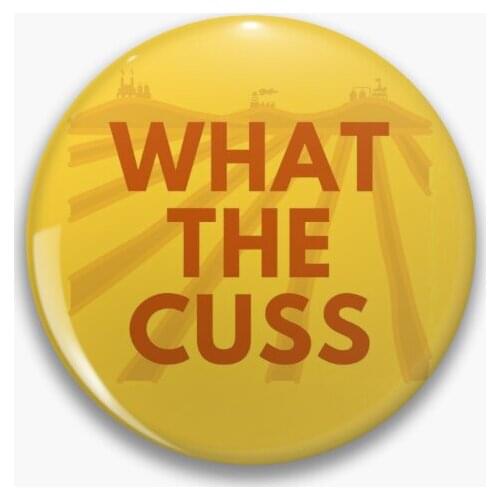 What The Cuss Fantastic Mr Fox We Soft Button Pin Metal Cartoon Creative Decor Women Jewelry Clothes Collar Hat Funny Lapel Pin