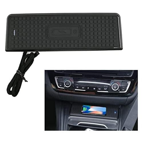 Fast wireless cell phone car charger mount for BMW 3/4 series