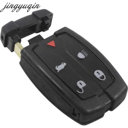 Jingyuqin New Replacement 5 Buttons Remote Key Blade Fob Shell Case Fit For Land Rover Freelander 2 3 Range Rover