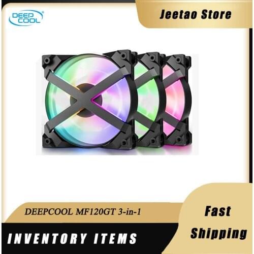 DEEPCOOL MF120GT 3-in-1 kit 12CM ARGB PWM computer chassis CPU cooler with controller cooling fan 120mm 5V 3PIN RGB mute fan