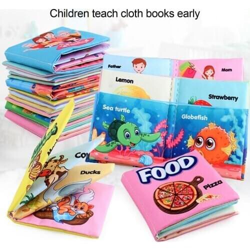 Baby Marine Animal Learning Activity Soft Cloth Book Kids Early Educational Toys