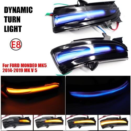For FORD MONDEO MK5 2014-2019 MK V 5 LED Side Wing Dynamic Turn Signal Light Rearview Mirror Indicator Car Accessories