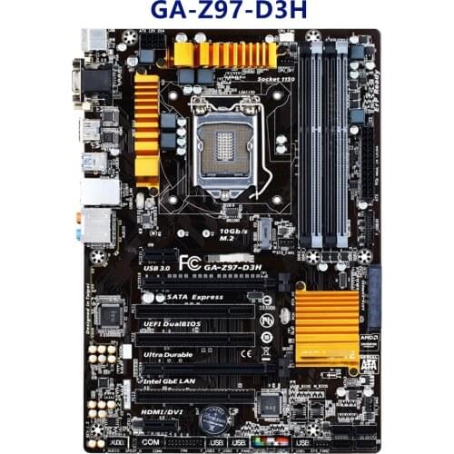 For Gigabyte GA-Z97-D3H Original Used Motherboard Z97-D3H Z97 Socket LGA 1150 DDR3 USB3.0 SATA3.0