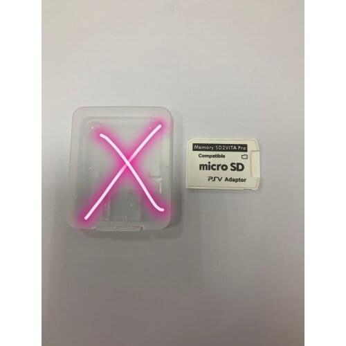 50pcs/lot no package save freight for ps vita psvita psv 1000 2000 memory sd2vita pro compatible sd tf card adaptor v5.0 white