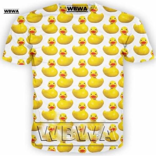 New Women Men Fashion Clothes Rubber Duckies T Shirt 3D Printed Duck T-shirt Summer Style Funny Streetwear Tops T186