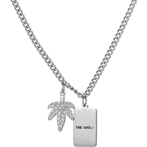 Basic Punk Stainless Steel Necklace for Men Women Curb Cuban Link Chain Chokers Vintage Pendants Necklaces DIY Material