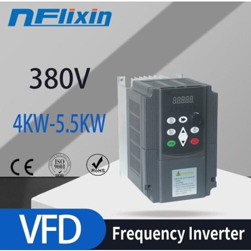 VFD AC 380V 4KW/5.5KW Variable Frequency Drive 400HZ 3-Phase Speed Controller Inverter Motor VFD Inverter
