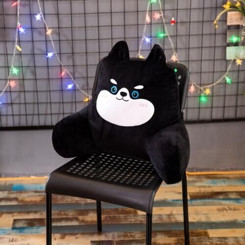 53cm Cartoon Cushion Back Pillow Plush Big Backrest Reading Rest Pillow Lumbar Support Chair Cushion With Arms Home Decoration