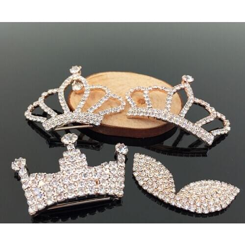 Crown Buckles Shiny Wedding Decoration Rhinestone Buttons Diamante Cryustal buckle for Hair accessory
