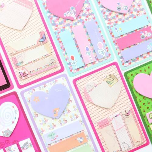 Domikee cute cartoon multi self-adhesive memo pad stickers candy school kids sticky notes tag label book stationery supplies