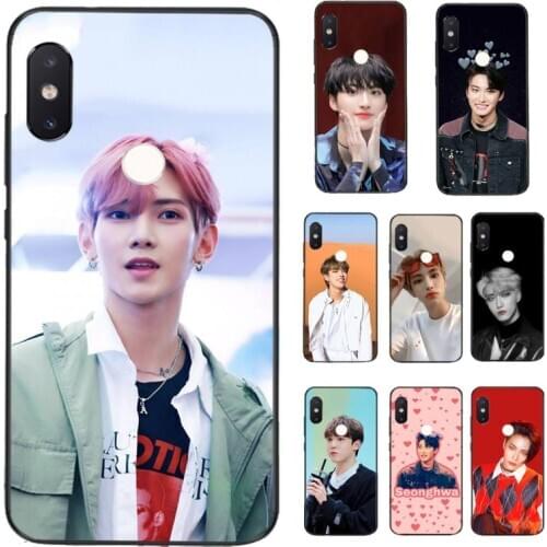 FHNBLJ ATEEZ HongJoong SeongHWA Silicone Black Phone Case for Xiaomi Redmi 5 5Plus 6 6A 4X 7 7A 8 8A 9 Note 5 5A 6 7 8 8Pro 8T 9
