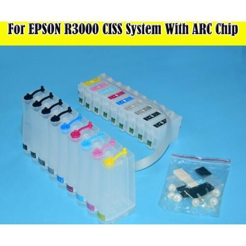 1 Set High Quality T1571 - T1579 R3000 Ciss System For EPSON Stylus Photo R3000 Ciss With Show Ink Level Auto Reset Chip