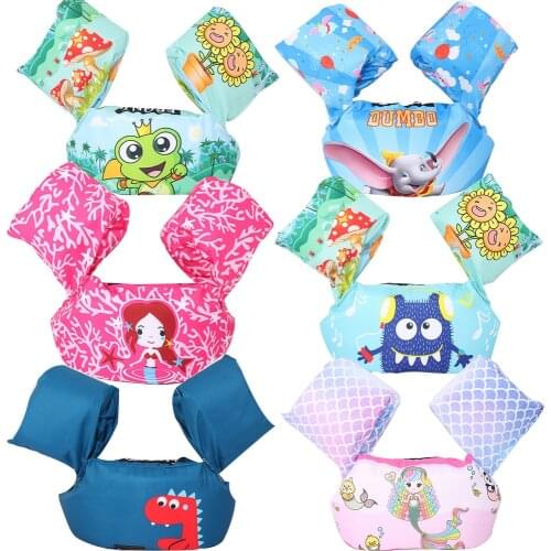 Cartoon Baby Swimming Ring Arm Sleeve Life Jacket Swimsuit Foam Safety Swimming Training Floating Pool Vest Swimming Equipment