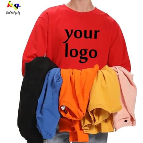 Custom logo sweatshirt print logo picture team name men and women sweatshirt long sleeve spring and autumn top