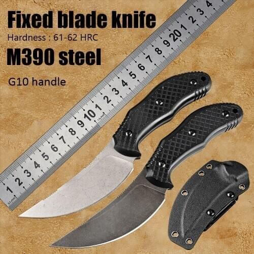 Outdoor utility tactical fixed blade knife self defense edc tool survival military hunting knives M390 steel G10 handle karambit