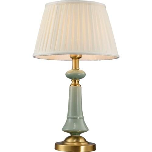 Vintage Table Lamp E27 Ceramic Copper Desk Lamps for Bedroom Bedside Living Room Study Home Decor Table Lamps Night Lights