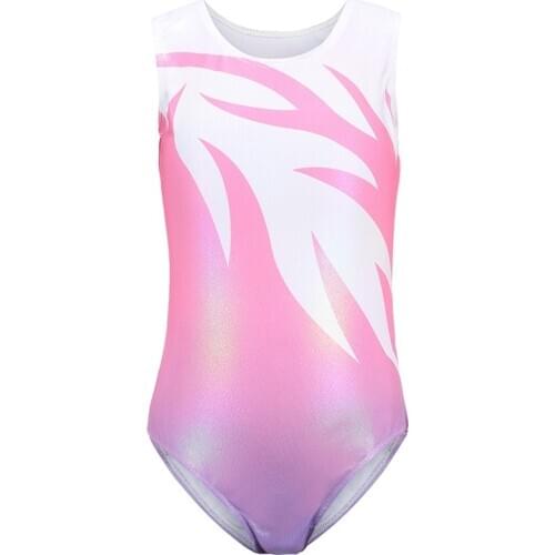 Children Girls Sleeveless Ballet Practice Dance Wear Gymnastics Bright Color Bodysuits Newest