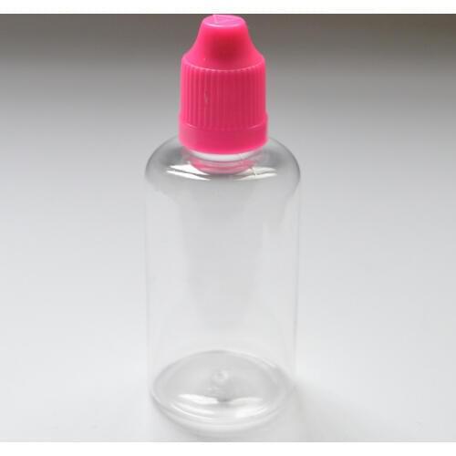 1pcs Clear PET Plastic Bottle Empty E Liquid Dropper Bottles 50ml Vial With Child Proof Cap