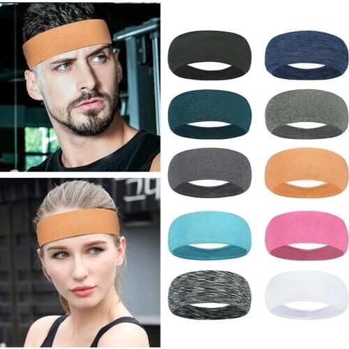 1pc Absorbent Sports Headband For Unisex Yoga Fitness Sweat Absorbent Running Sports Sweat Guide Head Sweat Bands Gym Sports