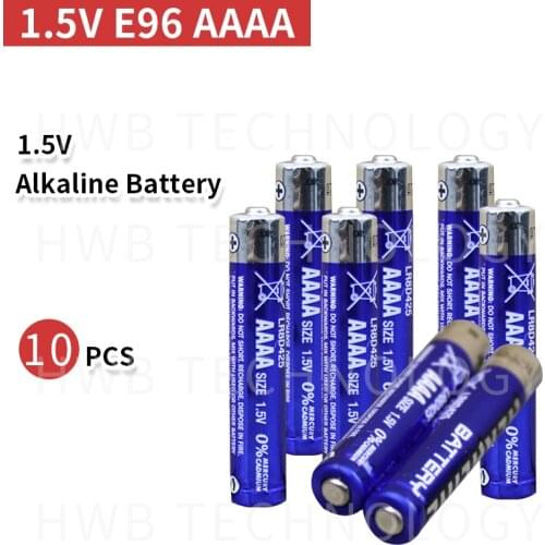 10PCS 1.5V E96 AAAA primary battery Alkaline battery dry battery laser pen, Bluetooth headset battery Free shipping