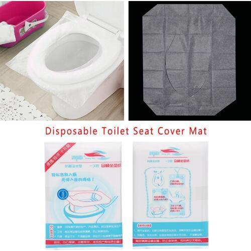 10PCS Waterproof Disposable Soft Paper Pad Toilet Seat Cover Cushion For Camping Travel Sanitary Bathroom Accessories