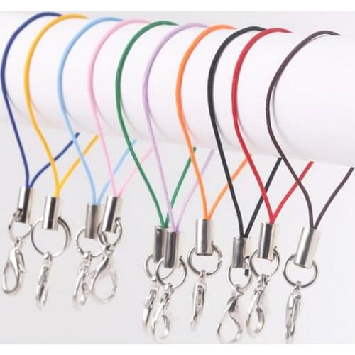 100 PCS Colorful Cell Phone Lanyard Strap Cords Lariat Mobile Strap Cord With Lobster Clasp Keychain Cords For Jewelry Findings