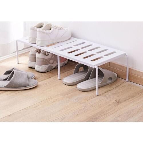 ABS Extensible Shoe Rack Storage Shelf Shoe Organizer Holder Under Sink Storage Rack Cabinet Organizer Household