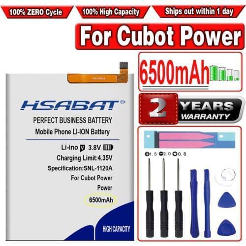 HSABAT 6500mAh High Capacity Battery for Cubot Power Smart Phone