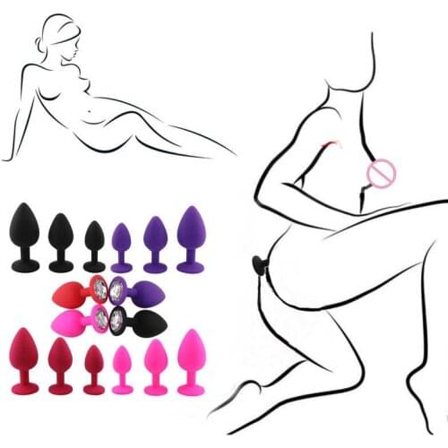 S/M/L Heart-shaped Silicone G-Spot Anal Plug No Vibration Prostate Massager Clitoris Stimulator Sex Toys For Women Masturbators