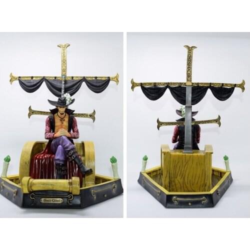 Anime O.n.e.P.i.e.c.e, Mowan Hall, GK King Hawkeye, Dracule Mihawk, Sitting Position Boxed Figure, Approximately 32cm
