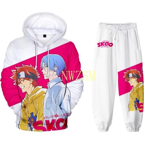 Anime SK8 the Infinity Reki Cosplay Hoodie Costume Pants Sweater SK EIGHT Sweatshirt Hooded Coat Plus Size Top Sportwear