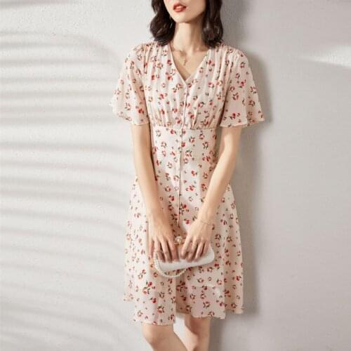 Beige silk floral maxi dress women v neck 2020 summer long work boho beach office sexy party luxury dresses plus size free ship