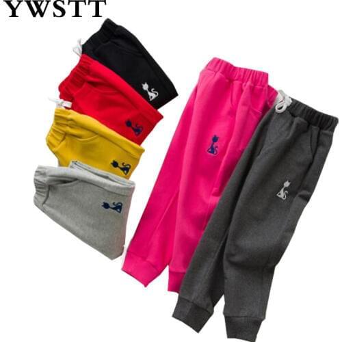 Childrens Sports Pants Casual Boys Pants2018 New Girls Pants Sports Leggings For Girls school Kids teenagers Pants Trousers