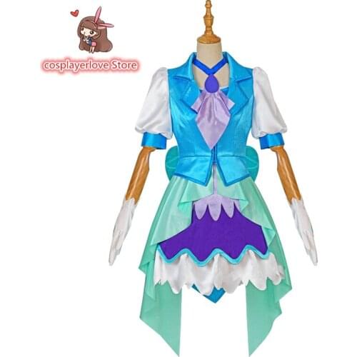 Healin' Good Pretty Cure Sawaizumi Chiyu/Cure Fontaine Cosplay Costume Halloween Carnival Custom made Outfit