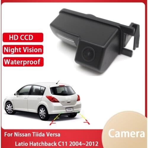 Rear view Camera For Nissan Tiida Versa Latio Hatchback C11 2004~2012 CCD Full HD Night Vision Reverse Camera high quality RCA