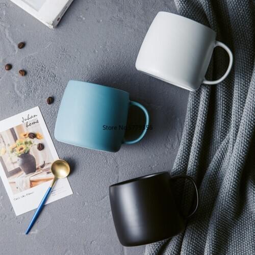 Nordic Matte Cup Ceramic Meal Cup Office Handle Cup Household Milk Drinking Cup