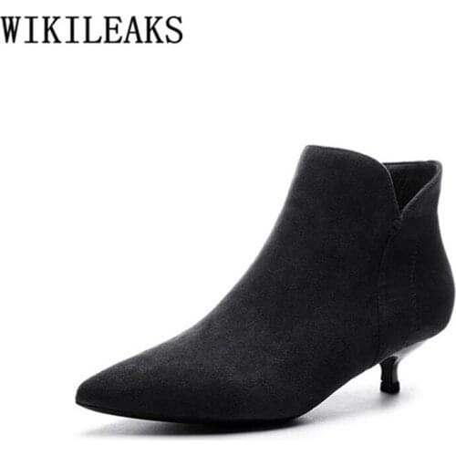Fashion Ankle Boots For Women High Heels Boots Women Black Boots Women Botines Mujer 2020 Chaussures Femme Bayan Ayakkabi