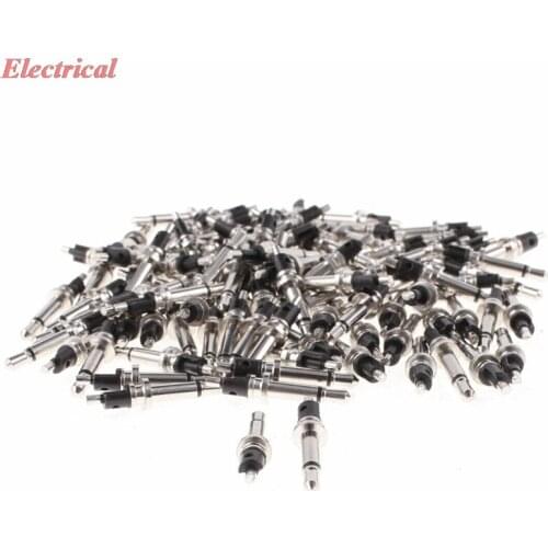 Mono Audio Headphone 2.5mm Male Jack Soldering Connector Black