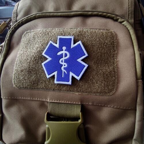 XICC Star of Life Embroidery Patches Rescue Medical Save Lives Paramedic Badge Armband Tactical Army Military Cloth Stickers